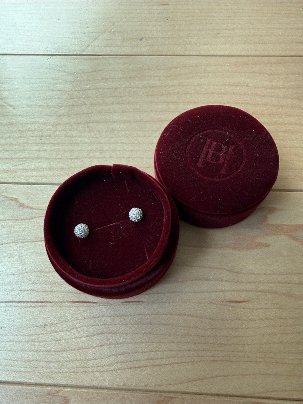 Hillberg & Berk Mini Sparkle Ball Stud Earrings